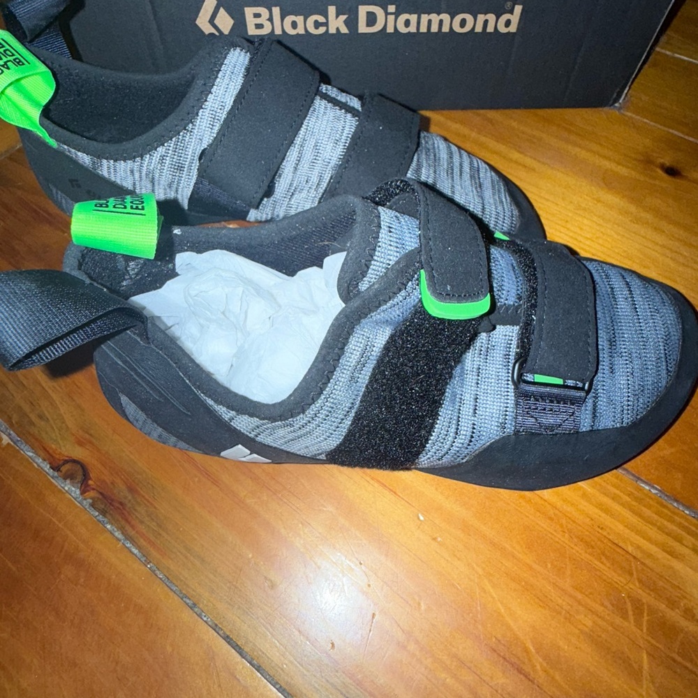 Black Diamond Men's Sneakers - Gray and Neon Green